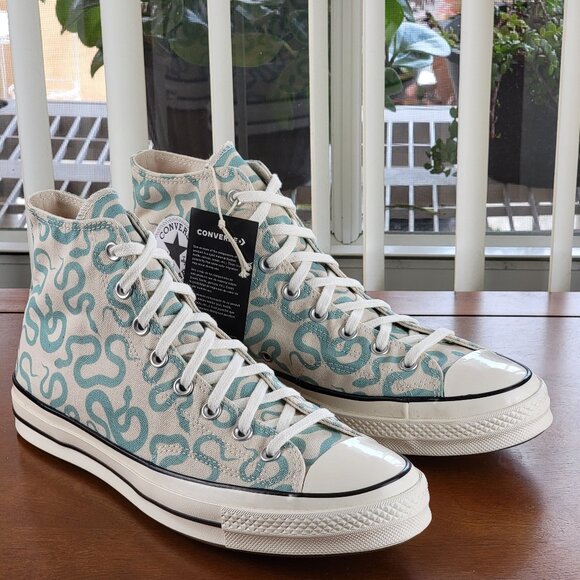 Converse Chuck 70 Hi 'Snakes' Canvas 165504C Light Green Size 10.5 Men's - Picture 1 of 13